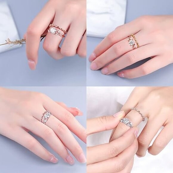 Willow Moissanite 1.2ct D Color VVS1 Clarity Lab Created Ring - Silver - Picture 3 of 3